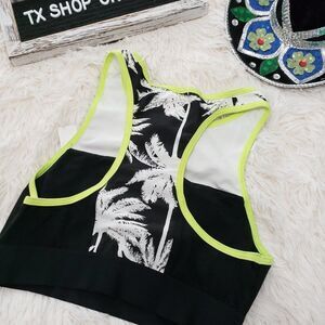 Victoria's Secret PINK Racerback Palms Bralette Sport Bra NWT